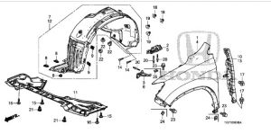 قطعة تثبيت رفرف أمامي يمين