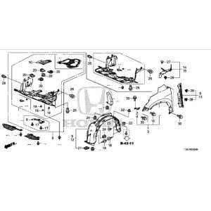 قطعة تثبيت رفرف أمامي يسار