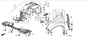 قطعة تثبيت رفرف أمامي سفلي يسار