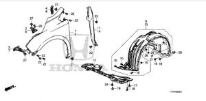 مثبت رفرف أمامي سفلي يسار