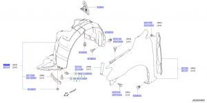 بطانة رفرف أمامي يمين