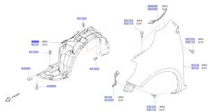 بطانة رفرف أمامي يمين