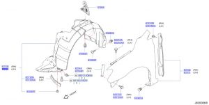 بطانة رفرف أمامي يسار