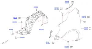 بطانة رفرف أمامي يسار