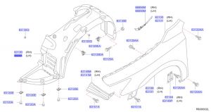 بطانة رفرف أمامي يسار