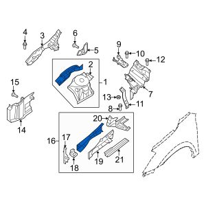 قطعة رفرف داخلي يسار