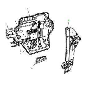 منظم رفع و تنزيل زجاج الباب الأمامي يمين