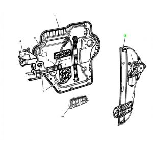 منظم رفع و تنزيل زجاج الباب الأمامي يسار