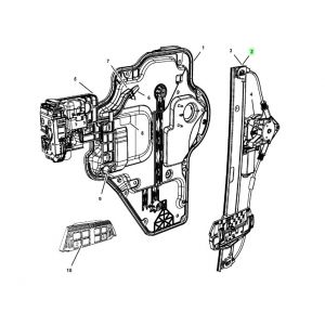 منظم رفع و تنزيل زجاج الباب الخلفي يسار