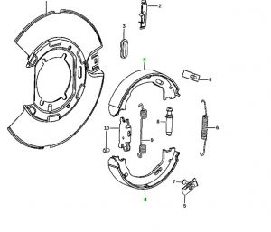 طقم قماشات فرامل خلفية