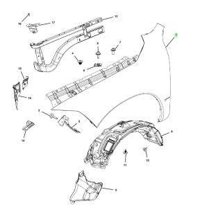 رفرف أمامي يمين