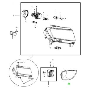 غطاء كشاف يسار