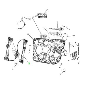 منظم رفع و تنزيل زجاج الباب الأمامي يمين