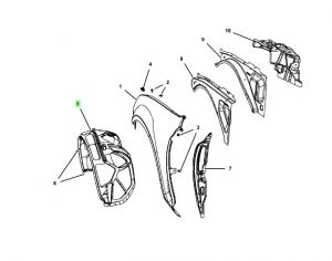 بطانة رفرف أمامي يسار