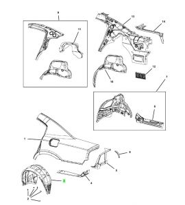 بطانة رفرف خلفي يسار