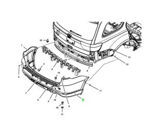 جلدة صدام خلفي سفلية