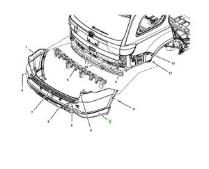 جلدة صدام خلفي سفلية