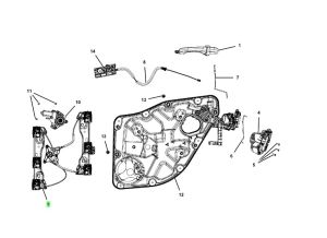 منظم رفع و تنزيل زجاج الباب الخلفي يسار