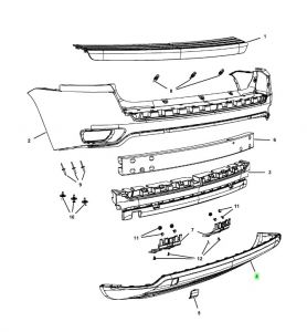 جلدة صدام خلفي سفلية