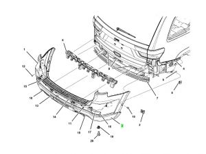جلدة صدام خلفي سفلية