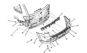جلدة صدام خلفي سفلية