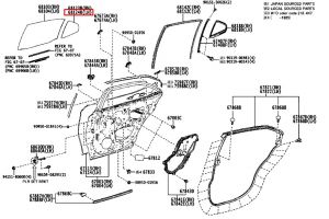 زجاج مثلث باب خلفي