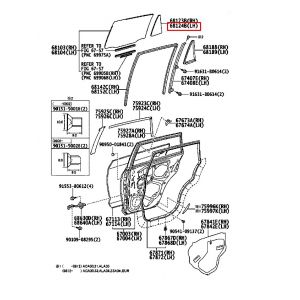 زجاج مثلث باب خلفي
