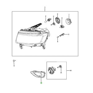 غطاء كشاف يسار