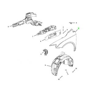 رفرف أمامي يمين