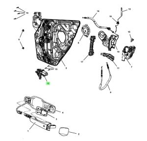 دينمو زجاج الباب الخلفي يمين