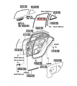 مجرى زجاج باب