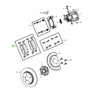 فحمات فرامل خلفية