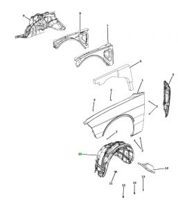 بطانة رفرف أمامي يمين