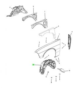 بطانة رفرف أمامي يسار
