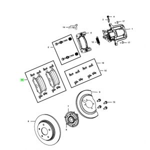 فحمات فرامل خلفية
