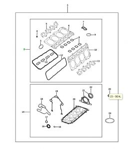 طقم وجيه الماكينه العلوي