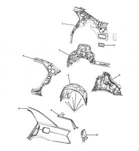 بطانة رفرف خلفي يسار