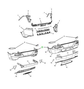 جلدة صدام خلفي سفلية