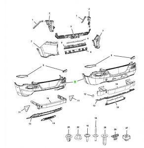 جلدة صدام خلفي سفلية