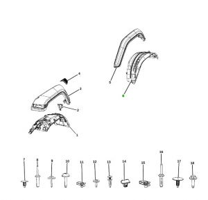 بطانة رفرف خلفي يمين