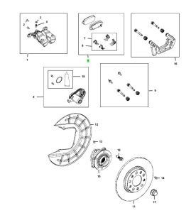 فحمات فرامل خلفية