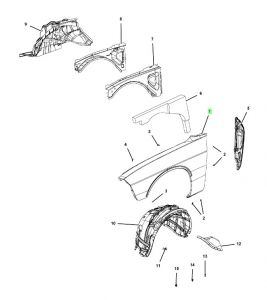 رفرف أمامي يمين