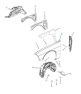 رفرف أمامي يسار