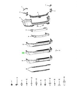 جلدة صدام خلفي سفلية