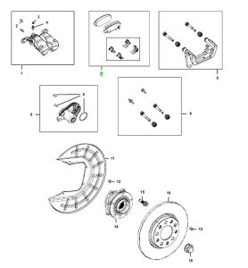 فحمات فرامل خلفية