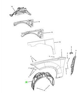 بطانة رفرف أمامي يسار