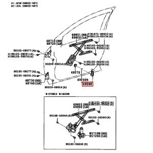 ذراع رفع و تنزيل زجاج الباب الأمامي