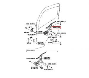 منظم رفع و تنزيل زجاج الباب الأمامي يسار