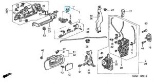 قفل باب و مفتاح أمامي يمين