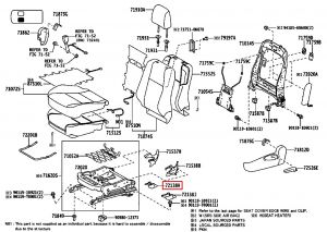 غطاء فتحة رباط الخلفية للمقعد الأمامي يسار